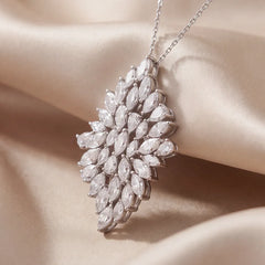 9.58 CT Marquise & Pear Cut Diamond Cluster Pendant