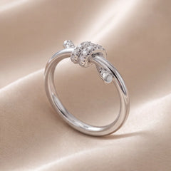 0.16 CT Diamond Knot Ring