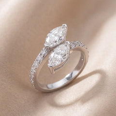 2.58 CT Marquise Diamond Crossover Ring