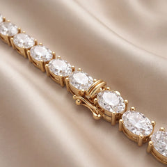 15.00 CT Oval Diamond Tennis Bracelet