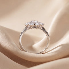 2.13 CT Oval Diamond Floral Halo Ring