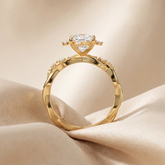 2.16 CT Emerald-cut Diamond Accent Ring