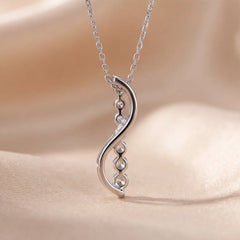 0.18 CT Diamond Graduated Wave Pendant