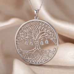 2.10 CT Multi Shape Diamond Tree of Life Medallion Pendant
