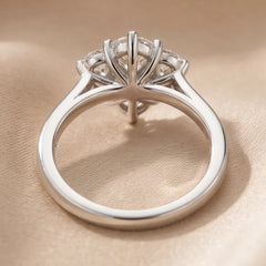 0.72 CT Round Diamond Clover Cluster Ring