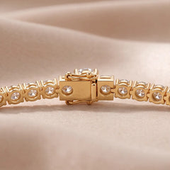 11.66 CT Round Cut Diamond Train Stop Tennis Necklace