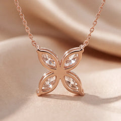 1.20 CT Marquise Cut Diamond Floral Pendant