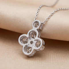 0.80 CT Round Diamond Clover Pendant