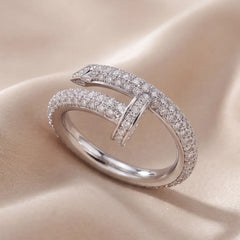 1.69 CT Round Diamond Nail Wrap Ring