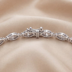 25.20 CT Marquise Cut Diamond Tennis Necklace