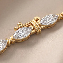 9.90 CT Marquise Cut Diamond Tennis Necklace