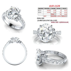 2.63 CT Oval Side Stone Ring