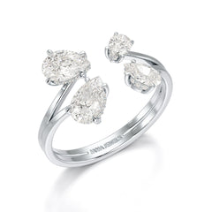 1.28 CT Pear Cut Lab Diamond Ring