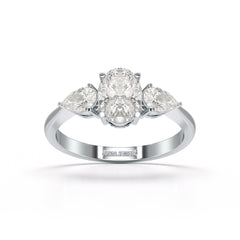 1.3 CT Three Stone Lab Diamond Ring