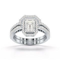 1.63 CT Emerald Cut Lab Diamond Ring