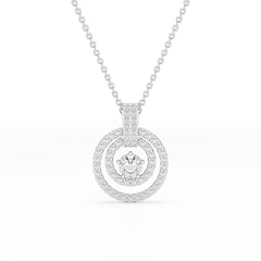 1.6 CT Lab Diamond Round Cut Pendant