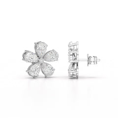 1.82 CT Lab Diamond Pear Cut Stud Earrings