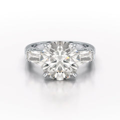 Three Stone Lab Diamond 2.74 CT Wedding Ring - Jama Jewels 