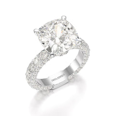 11.4 CT Lab Diamond Cushion Cut Ring