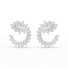 12.2 CT Marquise Cut Lab Diamond Earring