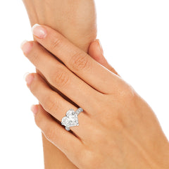 12.33 CT Hidden Halo Lab Diamond Heart Cut Ring
