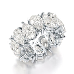 Pear Cut Full Eternity Lab Diamond Ring