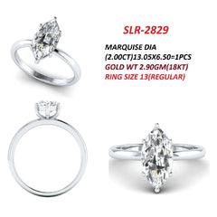 2 CT Marquise Solitaire Ring