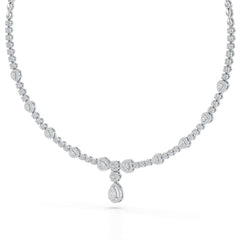 2.91 CT Pear Shape Lab Diamond Necklace