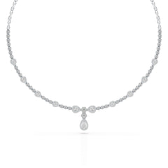 2.85 CT Pear Shape Lab Diamond Necklace