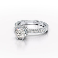 Round Lab Diamond 1.65 CT Simple Wedding Ring - Jama Jewels 