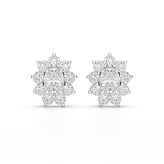 3.06 CT Lab Diamond Oval Cut Stud Earrings