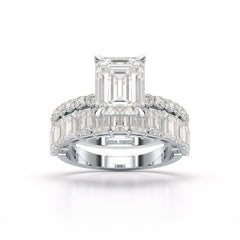 6.24 CT Classic Emerald Cut Lab Diamond Ring