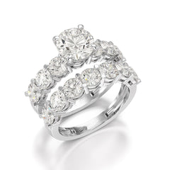 4.64 CT Lab Diamond Round Cut Ring