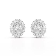 4.85 CT Lab Diamond Multi Shape Stud Earrings
