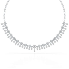Round Cut Lab Grown Diamond 4.96 CT Elegant Choker Necklace