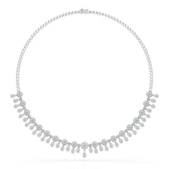 Round Cut Lab Grown Diamond 4.96 CT Elegant Choker Necklace