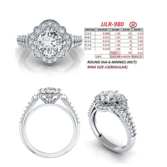 1.55 CT Round Halo Ring
