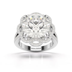 8.9 CT Lab Diamond Round Cut Halo Diamond