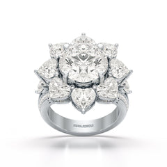 9.24 CT Lab Diamond Round Wedding Ring