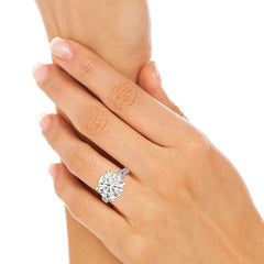 9.29 CT Halo Pave Lab Diamond Engagement Ring