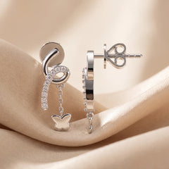 0.14 CT Diamond Charm Drop Earrings