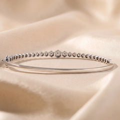 0.90 CT Round Bezel Bangle