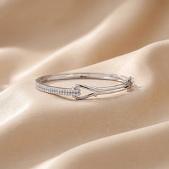 1 CT Pavé Buckle Bangle
