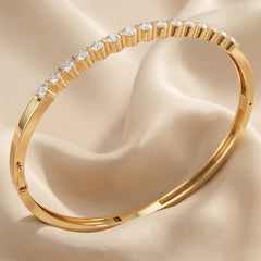 1.71 CT Round Half Eternity Bangle