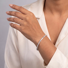 6.60 CT Emerald-Cut Diamond Tennis Bracelet