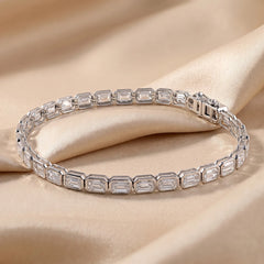 10 CT Emerald Cut Tennis Bracelet