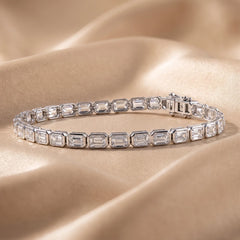 10 CT Emerald Cut Tennis Bracelet
