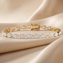 7.59 CT Pear Cut Tennis Bracelet