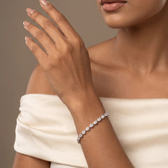 3.90 CT Pear Cut Tennis Bracelet