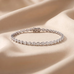 3.90 CT Pear Cut Tennis Bracelet